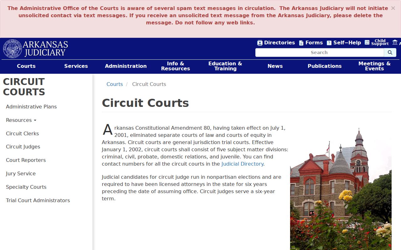 Randolph County court docket Circuit Court divisions