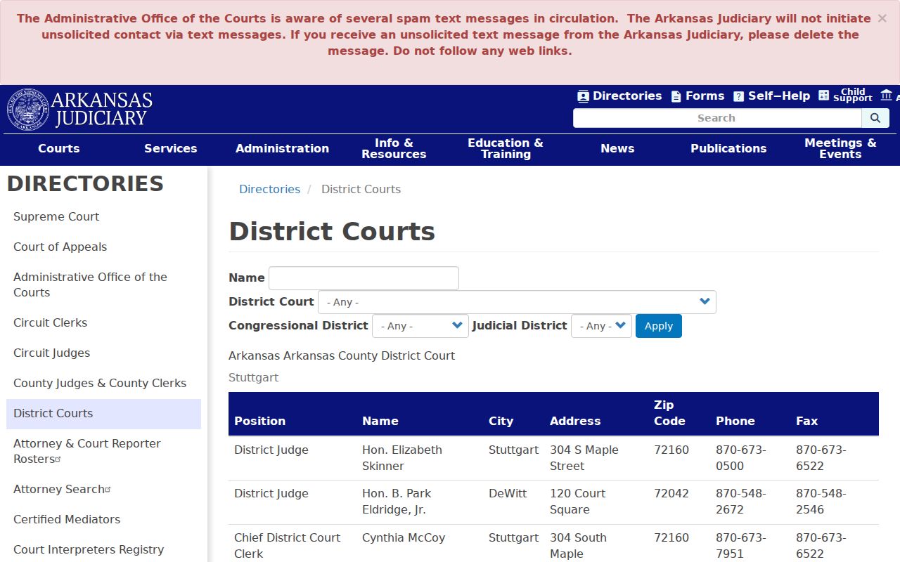 Randolph County court docket District Court directory