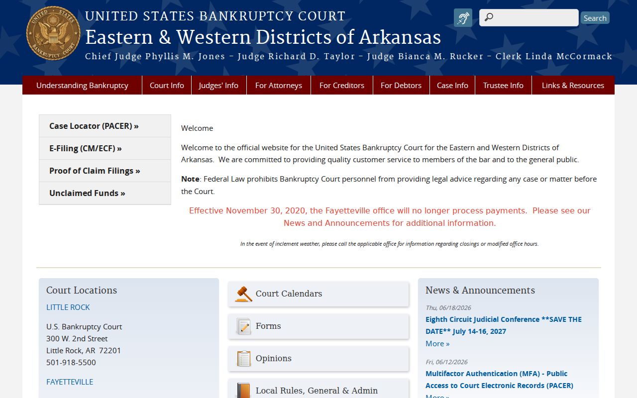 Randolph County traffic court records contrasted with federal bankruptcy court